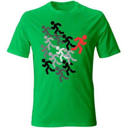 T-Shirt Unisex run black-red