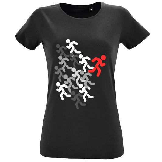 T-Shirt Women Fit run white-red