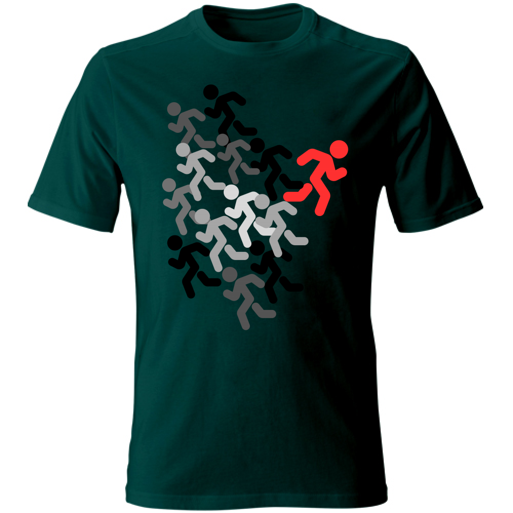 T-Shirt Unisex run black-red