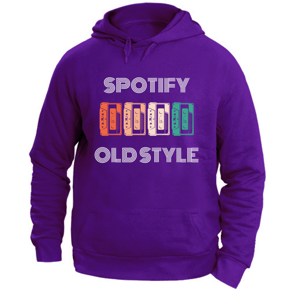 Felpa Unisex con Cappuccio spotify old style