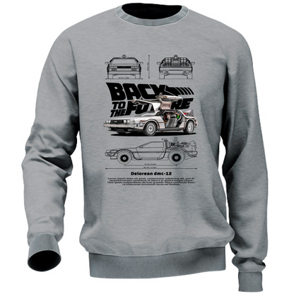 Felpa Unisex delorean black