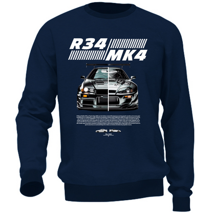Felpa Unisex r34-mk4 Supra white