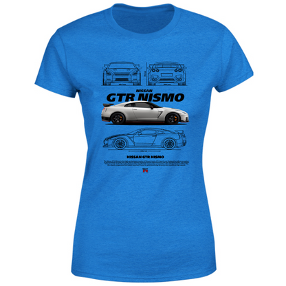 T-Shirt Donna nissan gtr nismo black