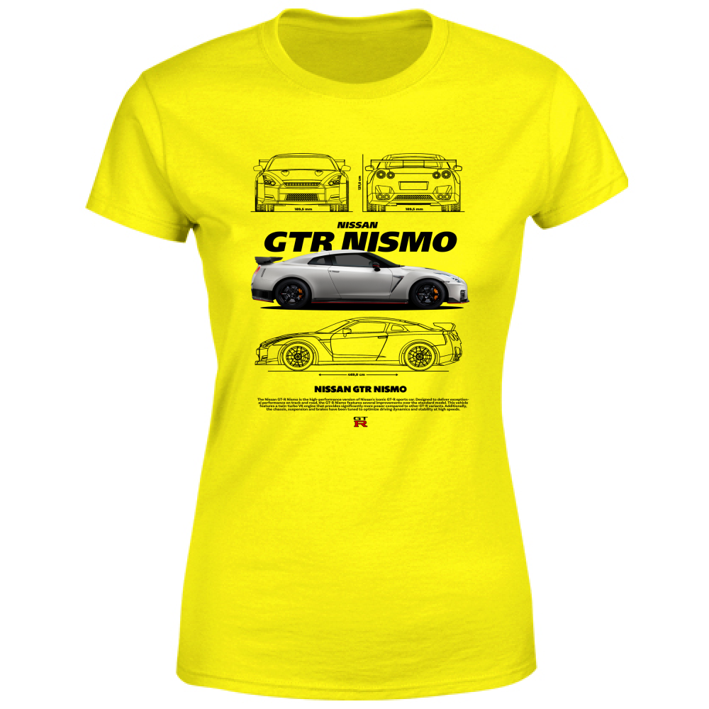 T-Shirt Donna nissan gtr nismo black