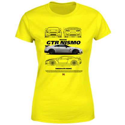 T-Shirt Donna nissan gtr nismo black