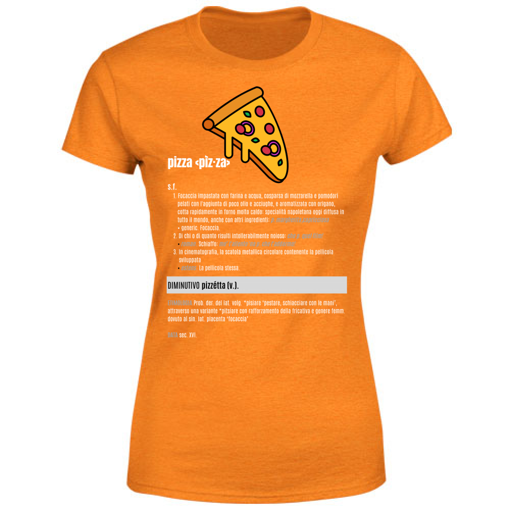 T-Shirt Donna pizza white