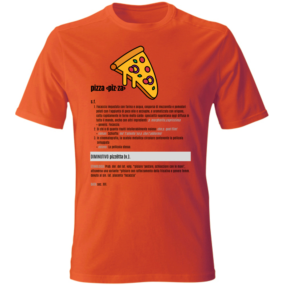 T-Shirt Unisex pizza black