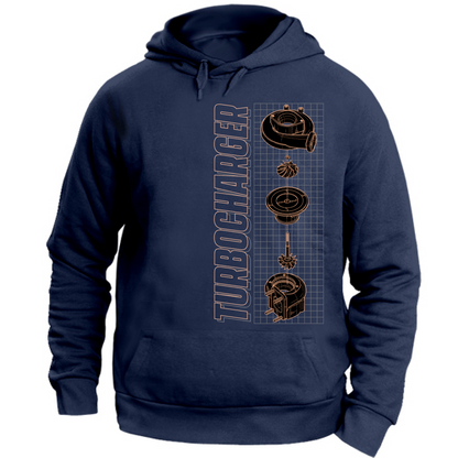 Felpa con Cappuccio Unisex Large turbo charger