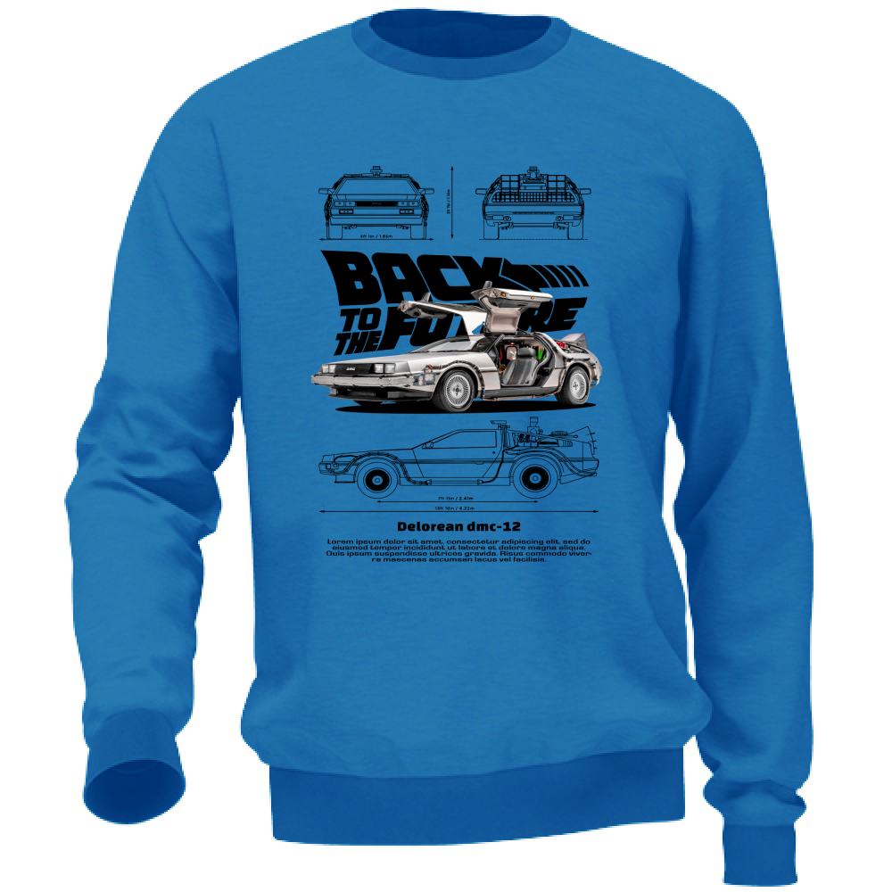 Felpa Unisex delorean black