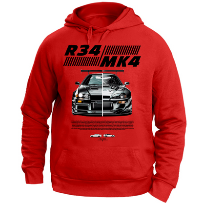 Felpa con Cappuccio Unisex Large r34-mk4 Supra