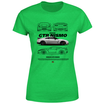 T-Shirt Donna nissan gtr nismo black