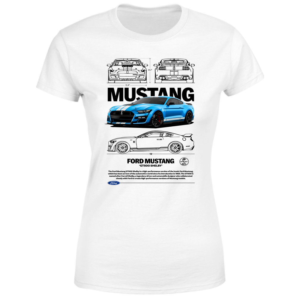 T-Shirt Donna mustang gt black