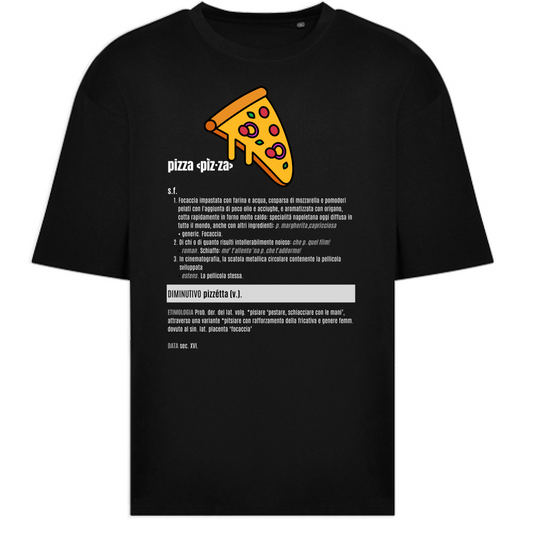 T-Shirt Oversize pizza white