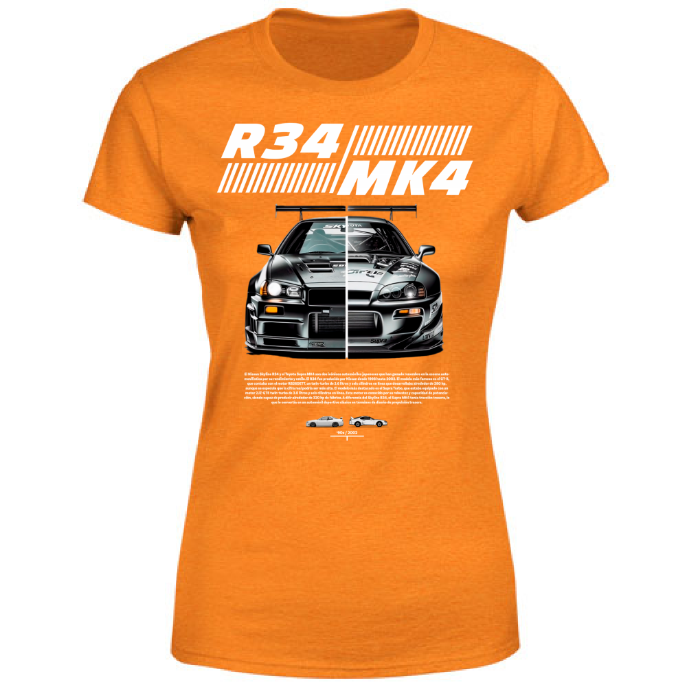 T-Shirt Donna r34-mk4 Supra white