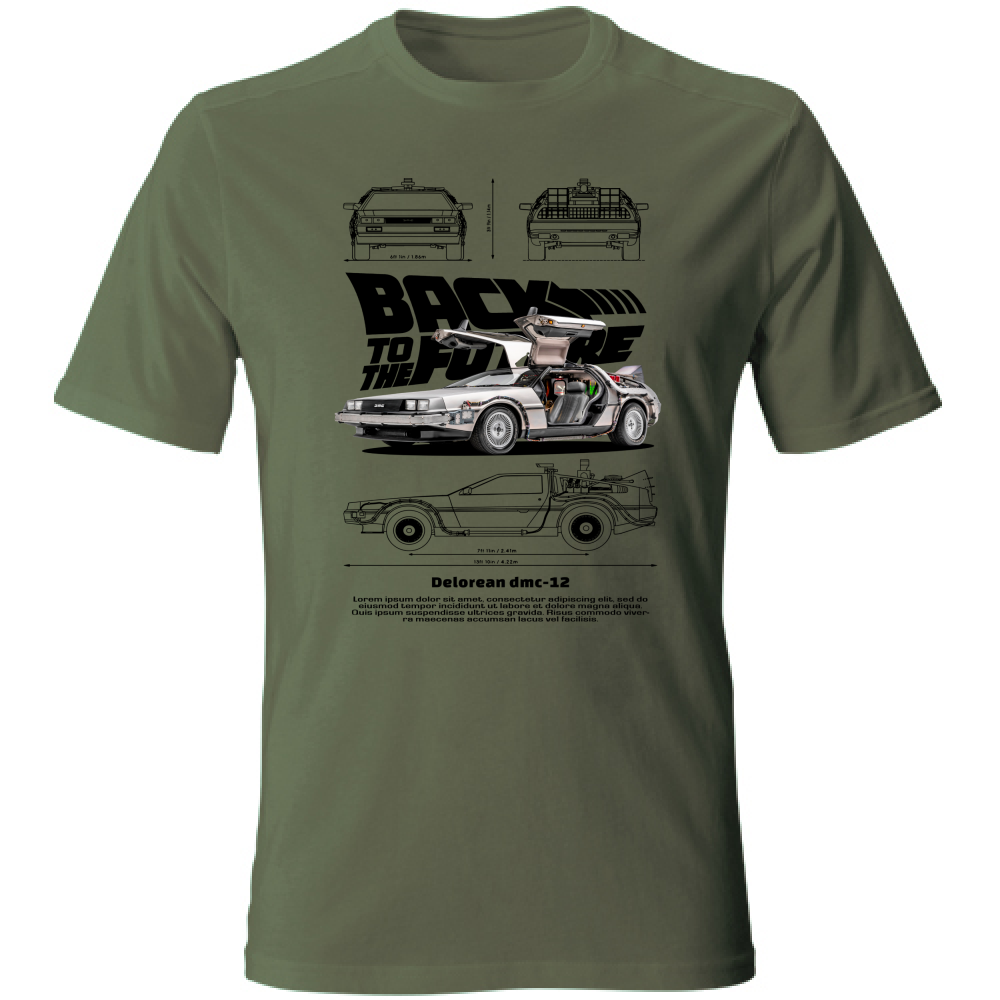 T-Shirt Unisex delorean black