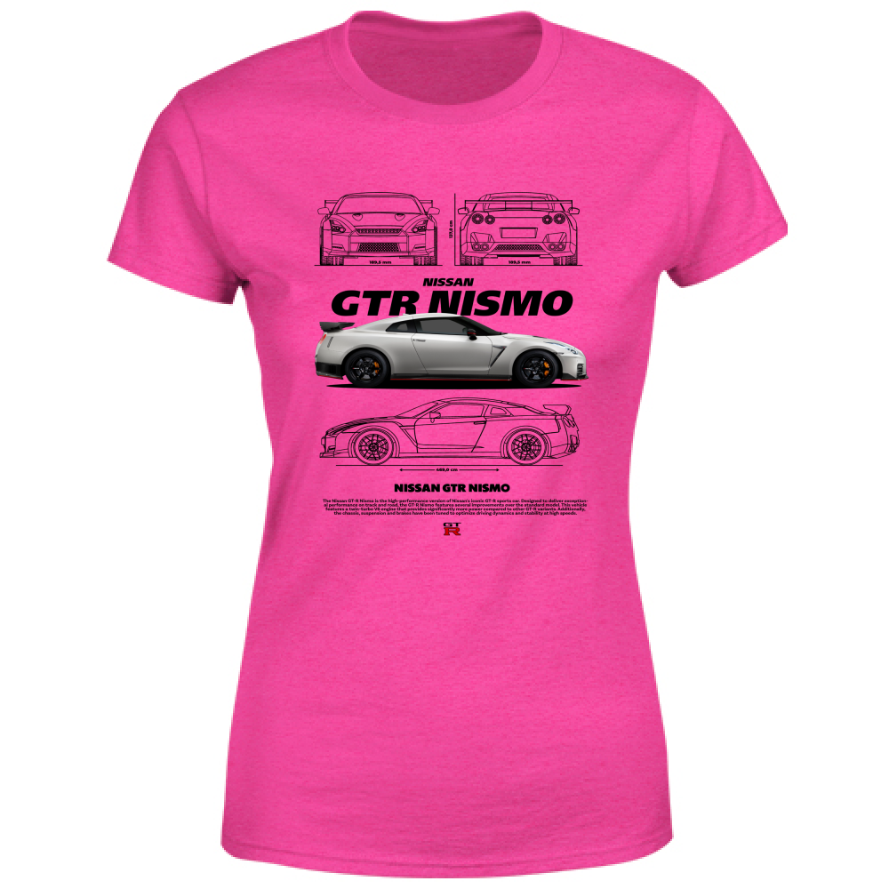 T-Shirt Donna nissan gtr nismo black