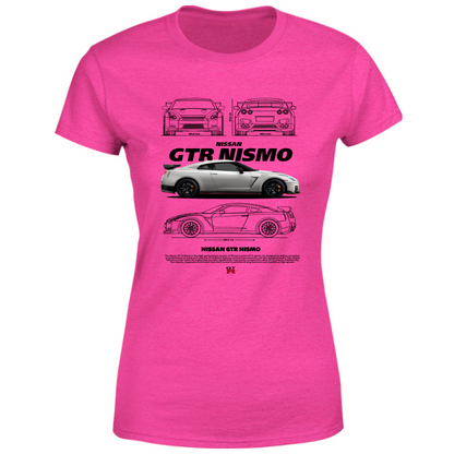 T-Shirt Donna nissan gtr nismo black