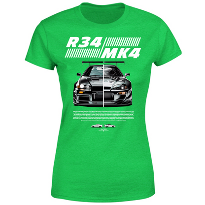T-Shirt Donna r34-mk4 Supra white