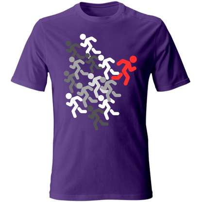 T-Shirt Unisex run white-red