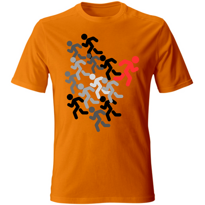 T-Shirt Unisex run black-red
