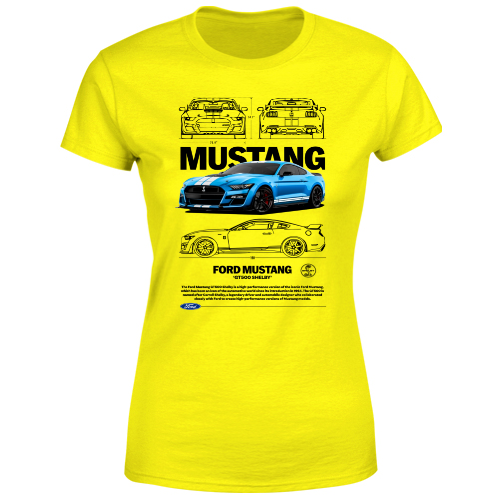 T-Shirt Donna mustang gt black