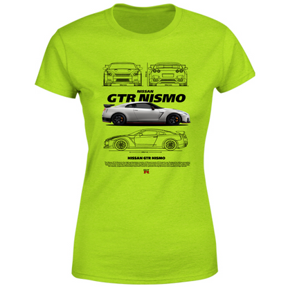 T-Shirt Donna nissan gtr nismo black