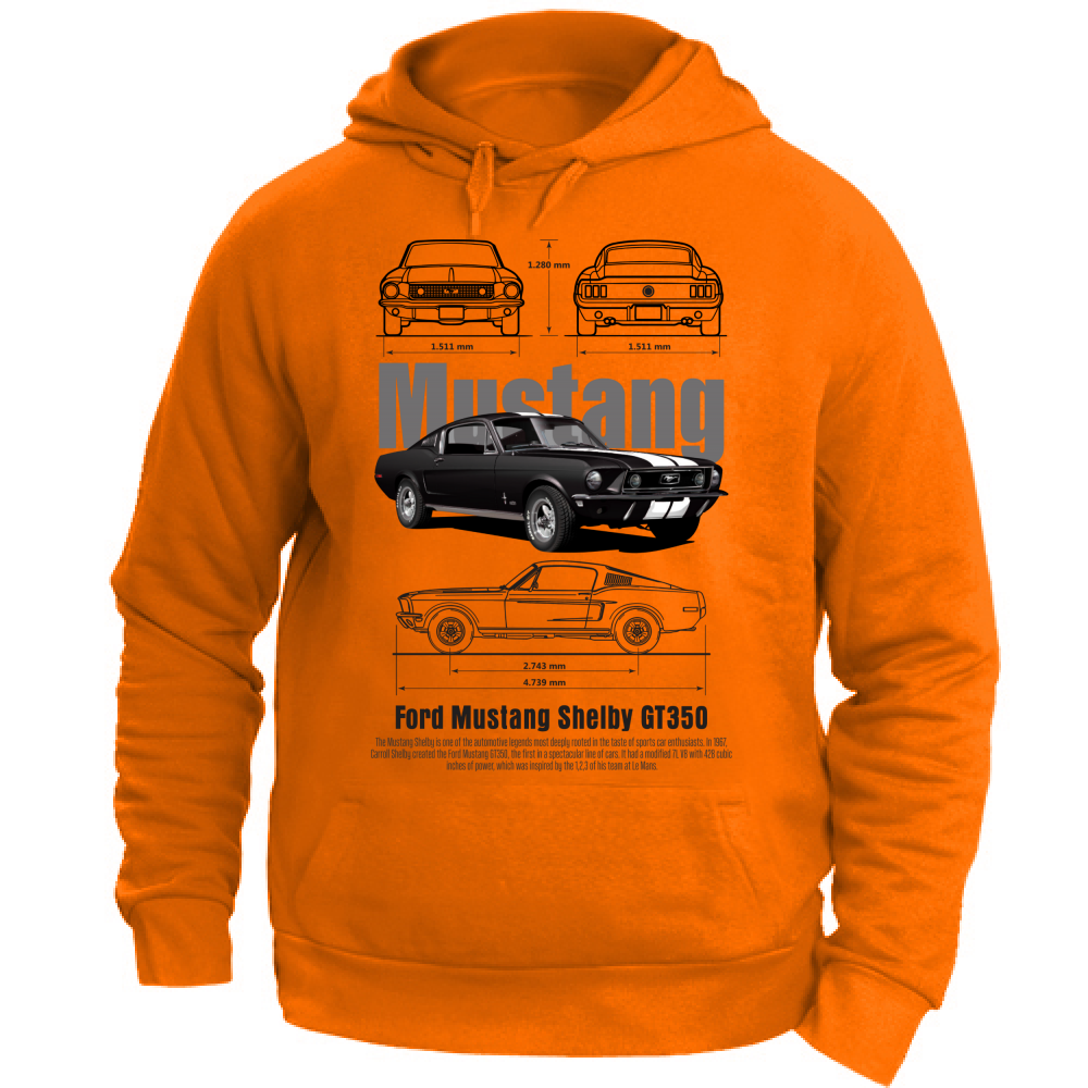 Felpa Unisex con Cappuccio mustang 1