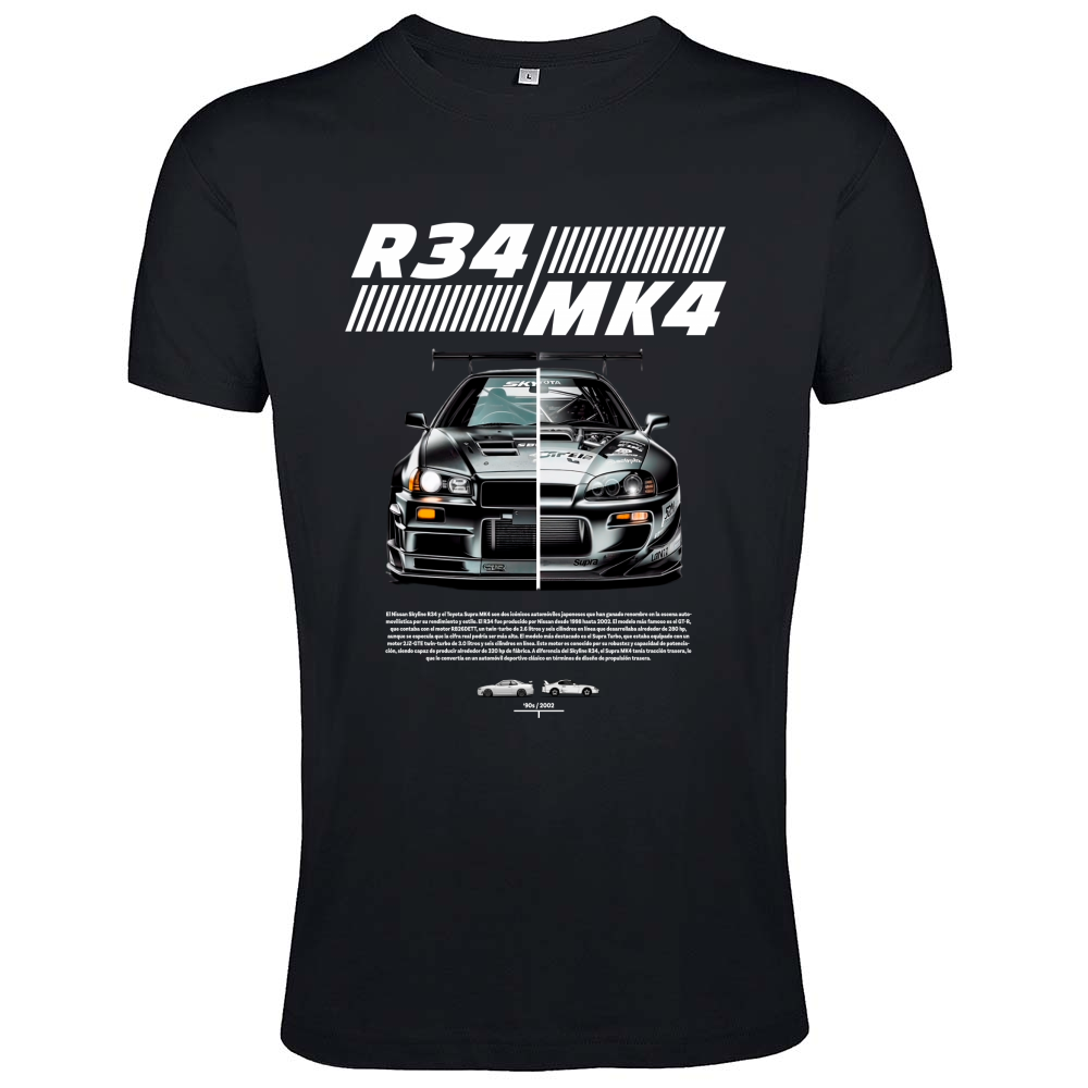 T-Shirt Men Fit r34-mk4 Supra white