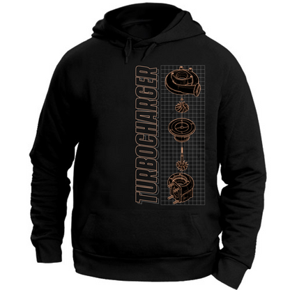 Felpa con Cappuccio Unisex Large turbo charger