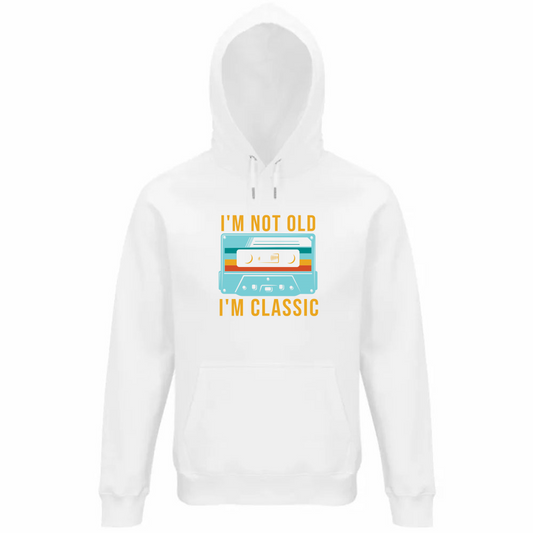 Felpa Organica Unisex Cappuccio not old 1