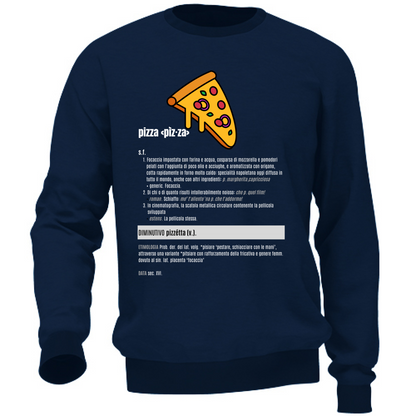 Felpa Unisex pizza white
