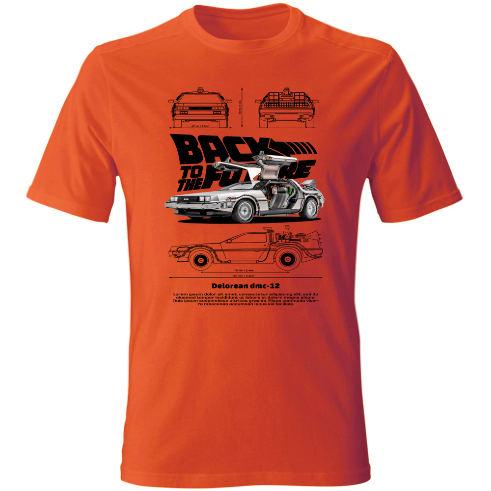 T-Shirt Unisex delorean black