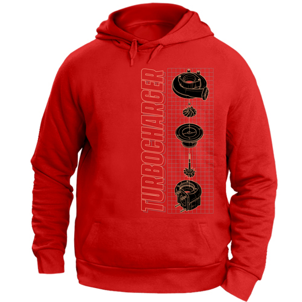 Felpa con Cappuccio Unisex Large turbo charger