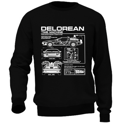 Felpa Unisex delorean1