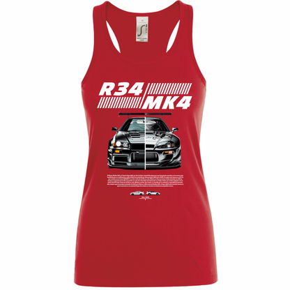 Canotta Donna r34-mk4 Supra white