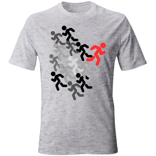 T-Shirt Unisex run black-red
