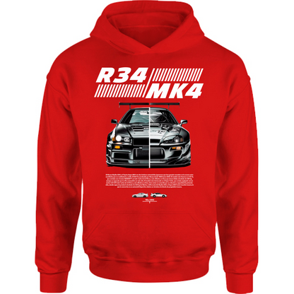 Felpa Bambino con Cappuccio r34-mk4 Supra white