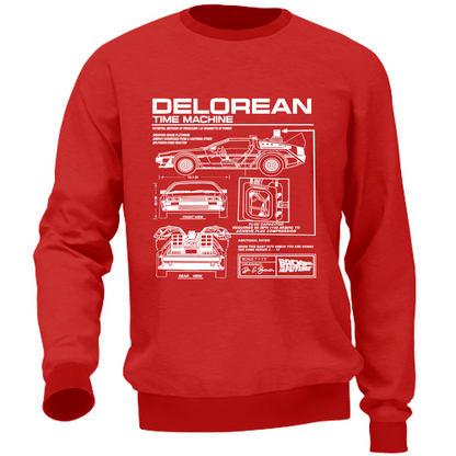 Felpa Unisex delorean1