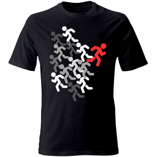T-Shirt Unisex run white-red