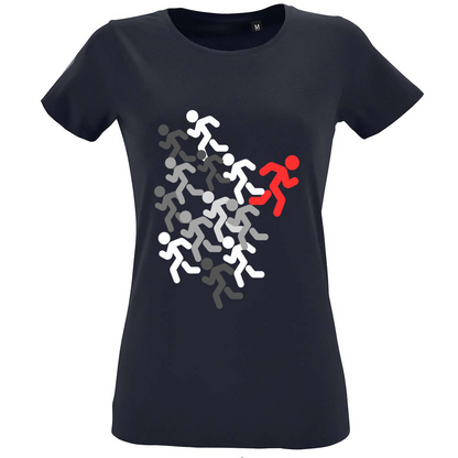 T-Shirt Women Fit run white-red