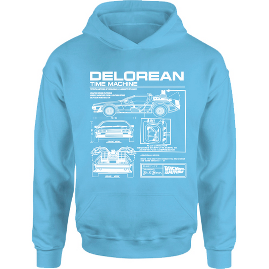 Felpa Bambino con Cappuccio delorean1