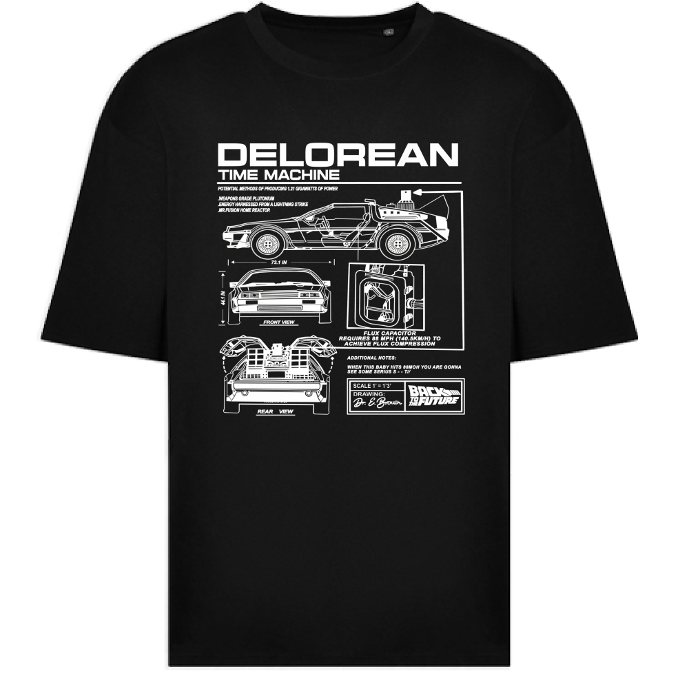 T-Shirt Oversize delorean1