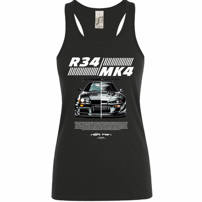 Canotta Donna r34-mk4 Supra white