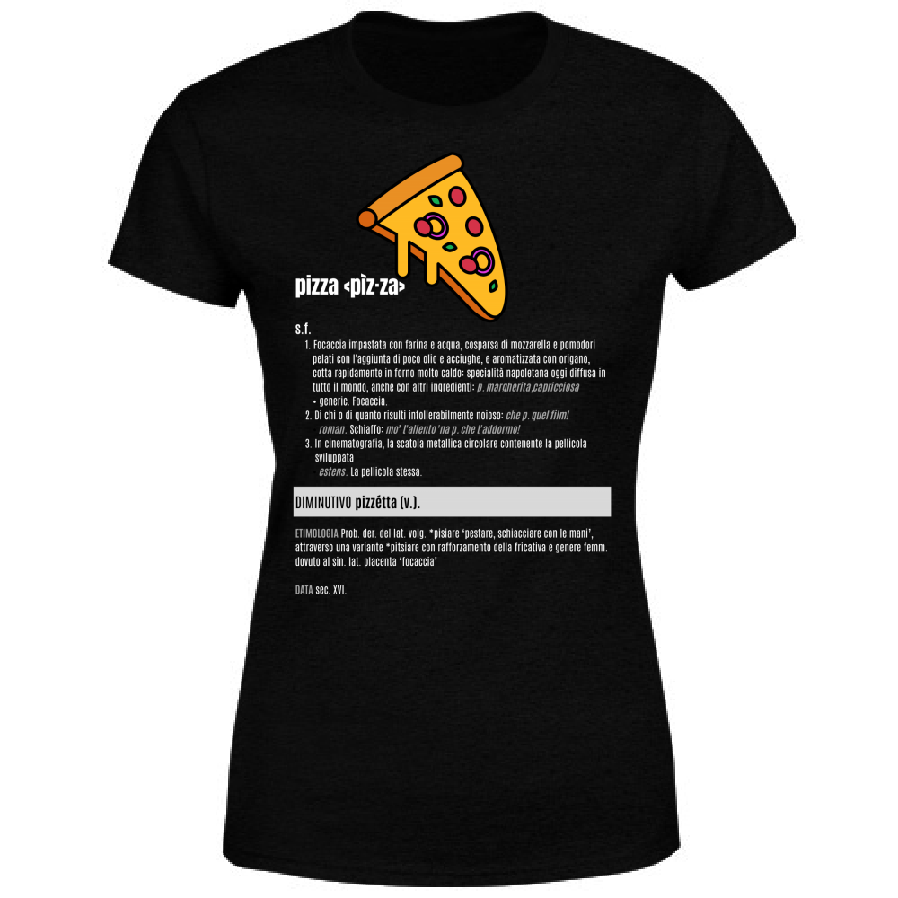 T-Shirt Donna pizza white
