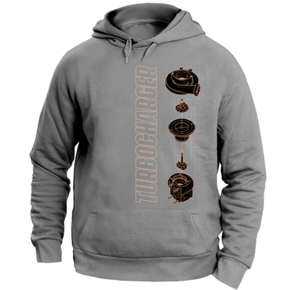 Felpa con Cappuccio Unisex Large turbo charger