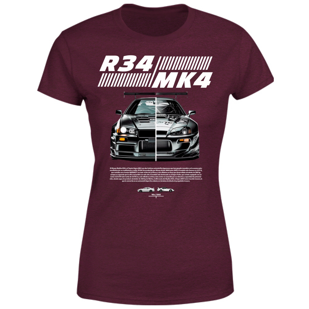 T-Shirt Donna r34-mk4 Supra white