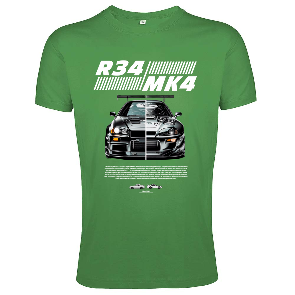 T-Shirt Men Fit r34-mk4 Supra white