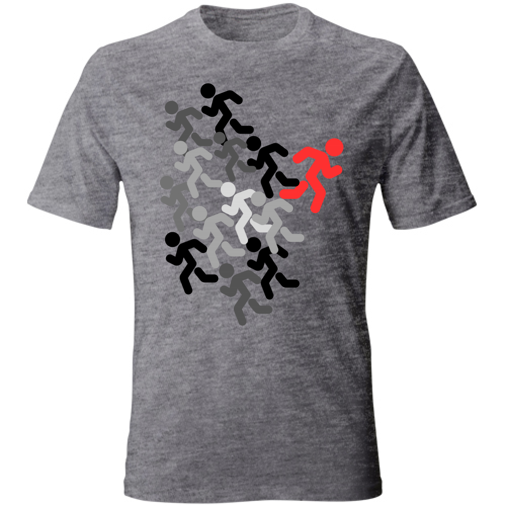 T-Shirt Unisex run black-red