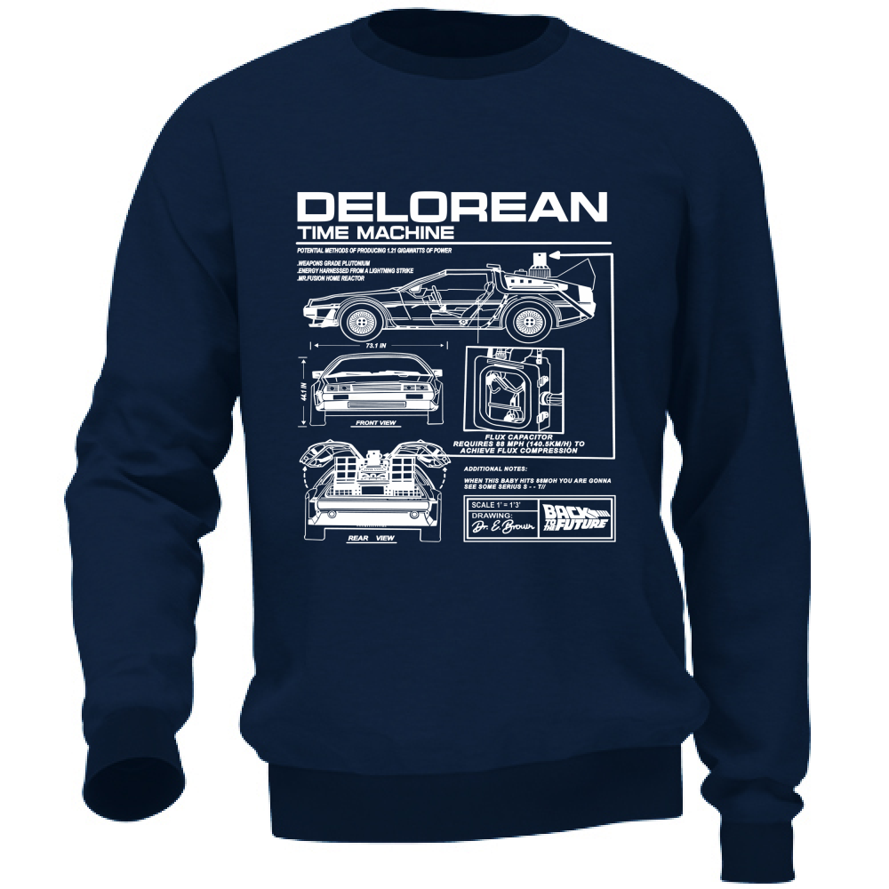 Felpa Unisex delorean1