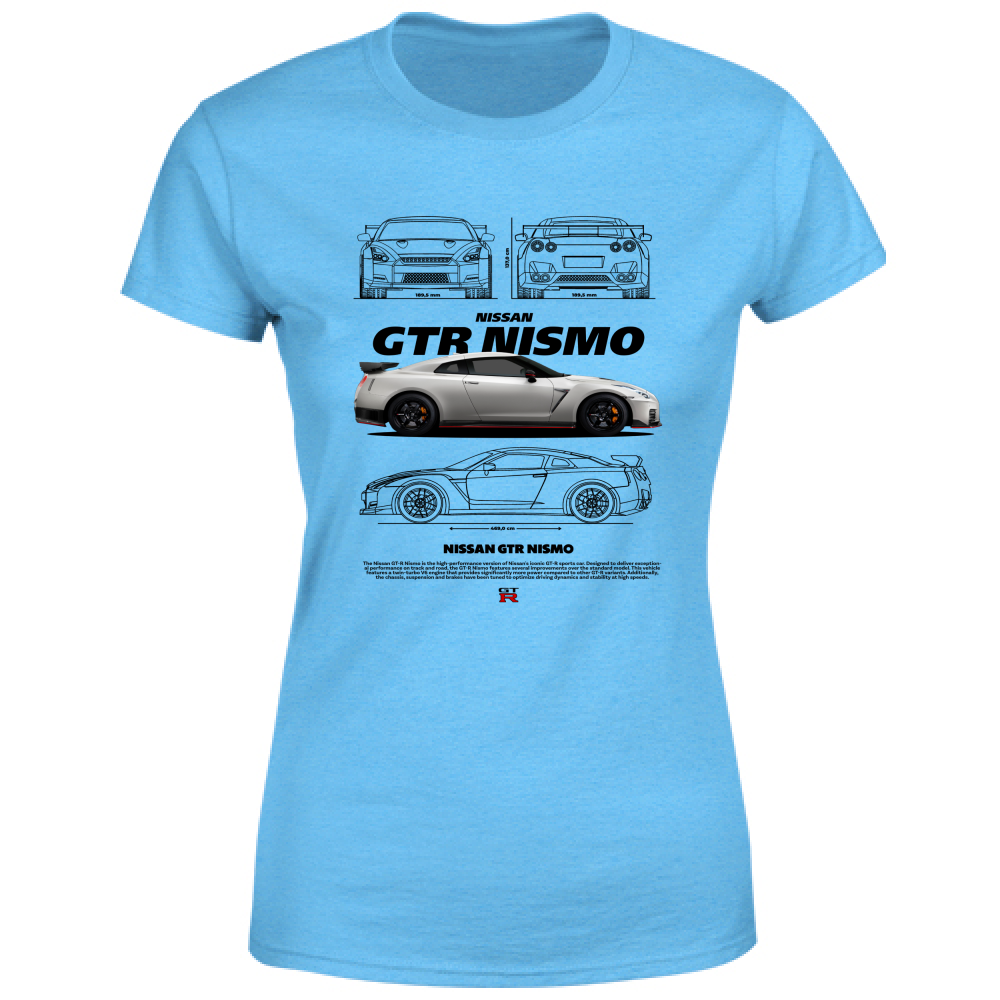 T-Shirt Donna nissan gtr nismo black
